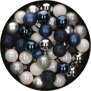 kerstballen en figuurtjes blauw-wit-zilver kunststof - Cadeaus & gadgets kopen | o.a. ballonnen & feestkleding | beslist.nl