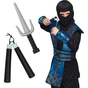 Verkleed speelgoed Ninja uitrusting wapens set - 2 stuks - kunststof - voor kinderen/volwassenen