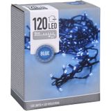2x pakjes kerstverlichting/feestverlichting lichtsnoeren 120 blauwe LED lampjes buiten