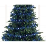 Set van 3x stuks kerstverlichting twinkle met timer blauw buiten 80 lampjes