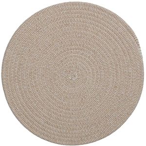 Secret de Gourmet Ronde placemat taupe - katoen - 38 cm - Onderleggers