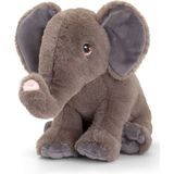 Pluche knuffel dieren olifant 25 cm - Knuffelbeesten speelgoed