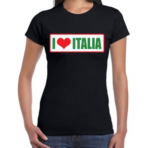 I love Italia / Italie landen t-shirt zwart dames