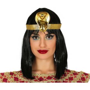 Verkleed haarband Cleopatra - goud - Egypte thema party - Carnaval diadeem