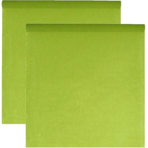 Feest tafelkleed op rol - 2x - groen - 120 cm x 10 m - non woven polyester