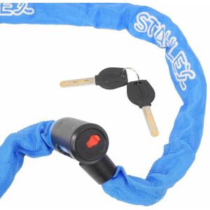 Kettingslot - blauw - 120 cm - 2 sleutels - scooter / fiets - kabelslot