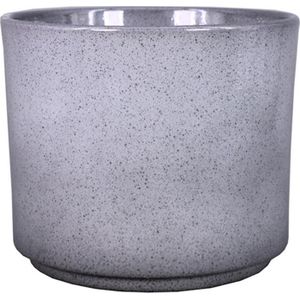 Floran Plantenpot Calla - groen - gespikkeld - keramiek - 13 x 12,5 cm - bloempot