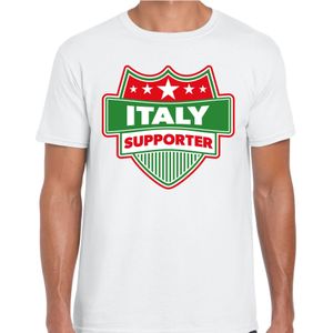 Italie / Italy schild supporter t-shirt wit voor heren