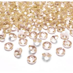 100x Hobby/decoratie gouden diamantjes/steentjes 12 mm/1,2 cm