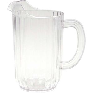 1x Kunststof water karaffen/schenkkannen van 1,4 L - Sapkannen/waterkannen/schenkkan