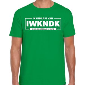 Foute party t-shirt voor heren - last van - groen - carnaval/themafeest