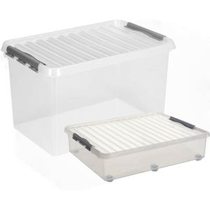 Sunware opslagboxen met deksel - 2x stuks - - 60 L en 62 L