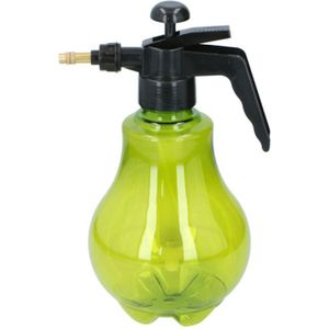 Kinzo Plantenspuit met hoge druk sproeier/sproeikop - kunststof - 1.4 liter - zwart/groen - Waterverstuiver