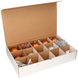 Kerstballen Opbergbox - Vakjesdoos voor 15 Kerstballen van 10 cm