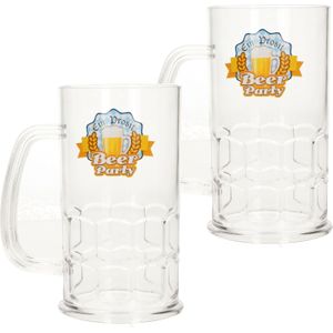 4x Oktoberfest bierpullen/bierglazen 14 cm