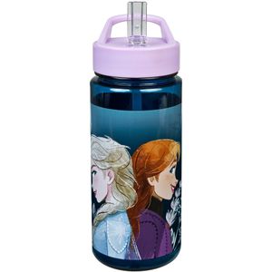 Disney Frozen drinkfles/drinkbeker/bidon met drinktuitje - blauw - kunststof - 500 ml