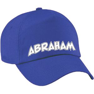 Cadeau pet/cap voor heren - Abraham - blauw - vijftig/50 jaar - verjaardag
