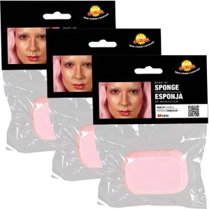 Verkleed make-up schmink sponsje - 3x - kinderen en volwassenen