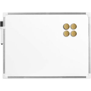 Whiteboard/memobord magnetisch - met marker en magneten - goud - 30 x 40 cm