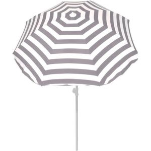 Grijs Gestreepte Strandparasol 180 cm