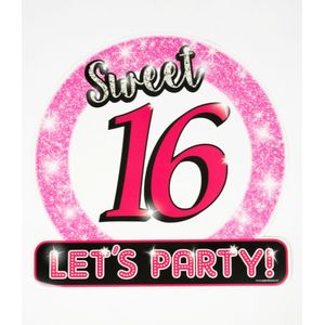 Hulde stopbord 16 jaar verjaardags Sweet 16 feestdecoratie