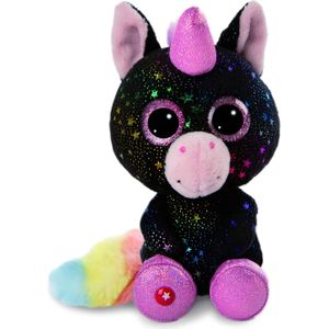 NICI Knuffel Eenhoorn - Vita - Pluche - Zwart/Roze - 15 cm - Knuffeldier