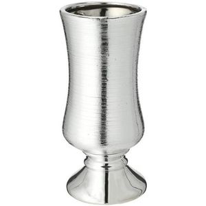Bloemenvaas Zilver van Keramiek 10,6 X 24,2 cm - Stijlvolle Bloemen Of Takken Vaas Voor Binnen
