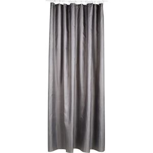 5Five Douchegordijn - grijs - polyester - 180 x 200 cm - inclusief ringen - Voor bad en douche