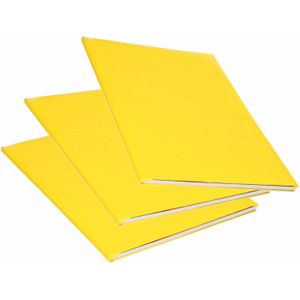 3x Rollen kraft kaftpapier geel 200 x 70 cm