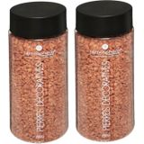 2x Potjes decoratie/hobby stenen koraalrood 750 gram