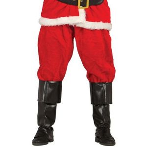 Kerstman zwarte laars hoezen verkleed accessoire 52 cm
