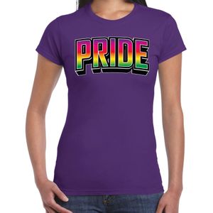 Gay Pride T-shirt voor dames - paars - pride - regenboog - LHBTI