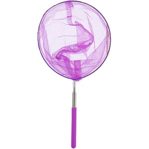 Ibergarden Schepnet/visnet/vlindernet - Uitschuifbaar - paars - van 38 cm tot 75 cm