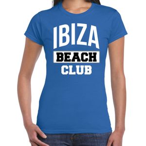 Ibiza beach club zomer t-shirt blauw voor dames