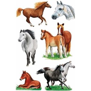 Paarden stickers 3 vellen