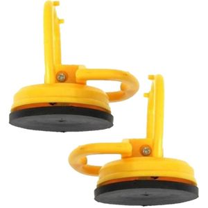 Set van 2 - Zuignappen Mini - Geel - Zwart - Kunststof