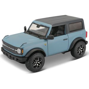 Modelauto/speelgoedauto Ford Bronco Badlands - blauw - schaal 1:24/18 x 8 x 7 cm