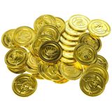 Gouden piraten speelgoed munten 300 stuks