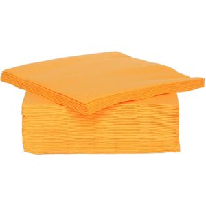 80x stuks luxe kwaliteit servetten oranje 38 x 38 cm