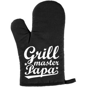 Grillmaster papa BBQ handschoen/ barbecue want zwart heren - Papa/ Vaderdag cadeau/ verjaardag cadeau voor hem