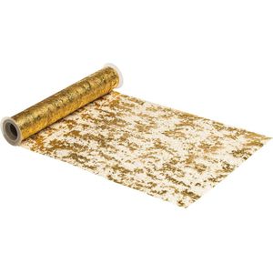 Tafelloper op rol - goud - 29 x 500 cm - polyester