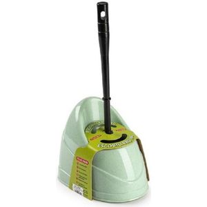 Toiletborstel/wc-borstel met houder 45 cm mint/zwart - Toiletborstelhouders / wc-borstelhouders