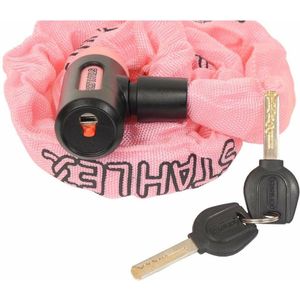 Kettingslot - roze - 120 cm - 2 sleutels - scooter / fiets - kabelslot