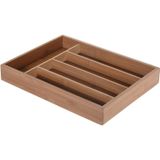 Set van 2x stuks Keuken lade vakjes indeling van bamboe hout 27 x 36 cm