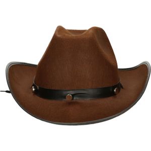 Carnaval verkleed Cowboy hoed Arizona - bruin - voor volwassenen - Western thema