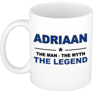 Adriaan The man, The myth the legend cadeau koffie mok / thee beker 300 ml