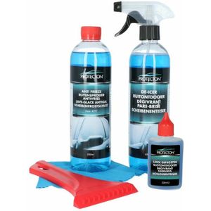 Ruitenontdooier spray set - 5-delig - voor auto - antivries sprays - winter/vorst