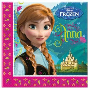 20x Frozen themafeest servetten 33 x 33 cm papier