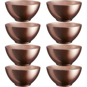 Luminarc Kommetjes/schaaltjes voor dessert/ontbijt - 2x - Glas - D13 x 6 cm - Chocolade bruin