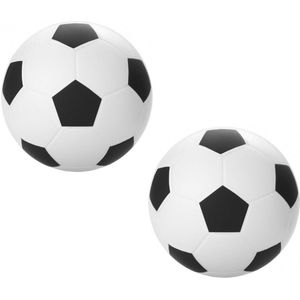 Set van 4x stuks stressbal mini voetballen 6 cm